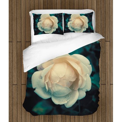Lenjerie de pat temă romantică Trandafir alb - White Rose
