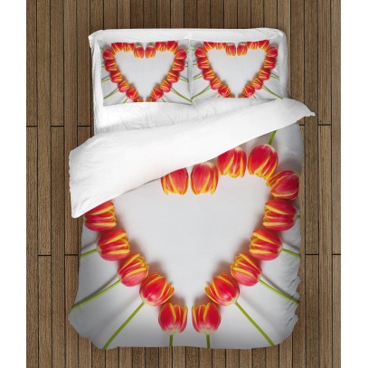 Set cearșafuri romantică Iubire înflorită - Flower Love