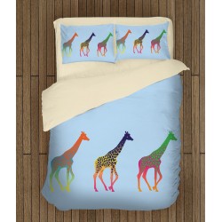 Lenjerie de pat cu aer de prospețime Jirafe multicolore - Colorful Giraffes Lenjerie de pat cu aer de prospețime Jirafe multicolore - Colorful Giraffes