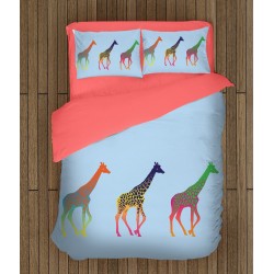 Lenjerie de pat cu aer de prospețime Jirafe multicolore - Colorful Giraffes Lenjerie de pat cu aer de prospețime Jirafe multicolore - Colorful Giraffes