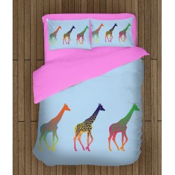 Lenjerie de pat cu aer de prospețime Jirafe multicolore - Colorful Giraffes Lenjerie de pat cu aer de prospețime Jirafe multicolore - Colorful Giraffes