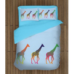 Lenjerie de pat cu aer de prospețime Jirafe multicolore - Colorful Giraffes Lenjerie de pat cu aer de prospețime Jirafe multicolore - Colorful Giraffes