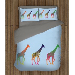 Lenjerie de pat cu aer de prospețime Jirafe multicolore - Colorful Giraffes Lenjerie de pat cu aer de prospețime Jirafe multicolore - Colorful Giraffes