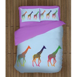Lenjerie de pat cu aer de prospețime Jirafe multicolore - Colorful Giraffes Lenjerie de pat cu aer de prospețime Jirafe multicolore - Colorful Giraffes