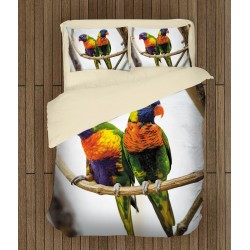 3D Lenjerie de pat Papagali multicolori - Colorful Parrots 3D Lenjerie de pat Papagali multicolori - Colorful Parrots