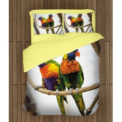 3D Lenjerie de pat Papagali multicolori - Colorful Parrots 3D Lenjerie de pat Papagali multicolori - Colorful Parrots