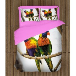 3D Lenjerie de pat Papagali multicolori - Colorful Parrots 3D Lenjerie de pat Papagali multicolori - Colorful Parrots