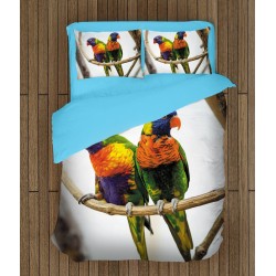 3D Lenjerie de pat Papagali multicolori - Colorful Parrots 3D Lenjerie de pat Papagali multicolori - Colorful Parrots