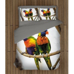 3D Lenjerie de pat Papagali multicolori - Colorful Parrots 3D Lenjerie de pat Papagali multicolori - Colorful Parrots