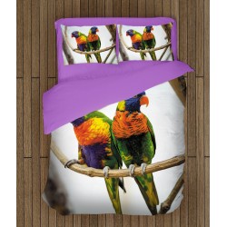 3D Lenjerie de pat Papagali multicolori - Colorful Parrots 3D Lenjerie de pat Papagali multicolori - Colorful Parrots