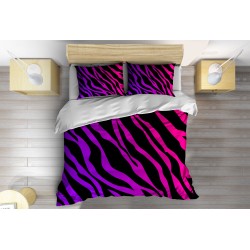 Set lenjerie de pat Zebră Colorată - Colorful Zebra