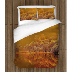 Set de pat desen fin Calm de toamnă - Autumn calm
