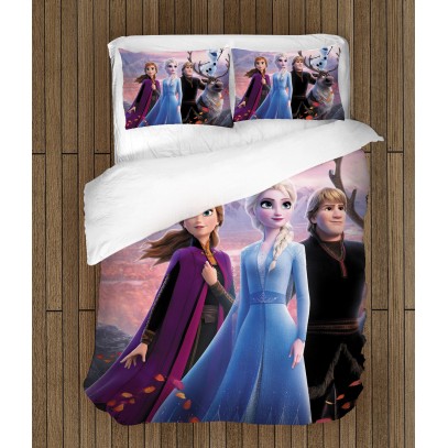 Lenjerie de pat modernă pentru copii Regatul de Gheață 2 - Frozen 2