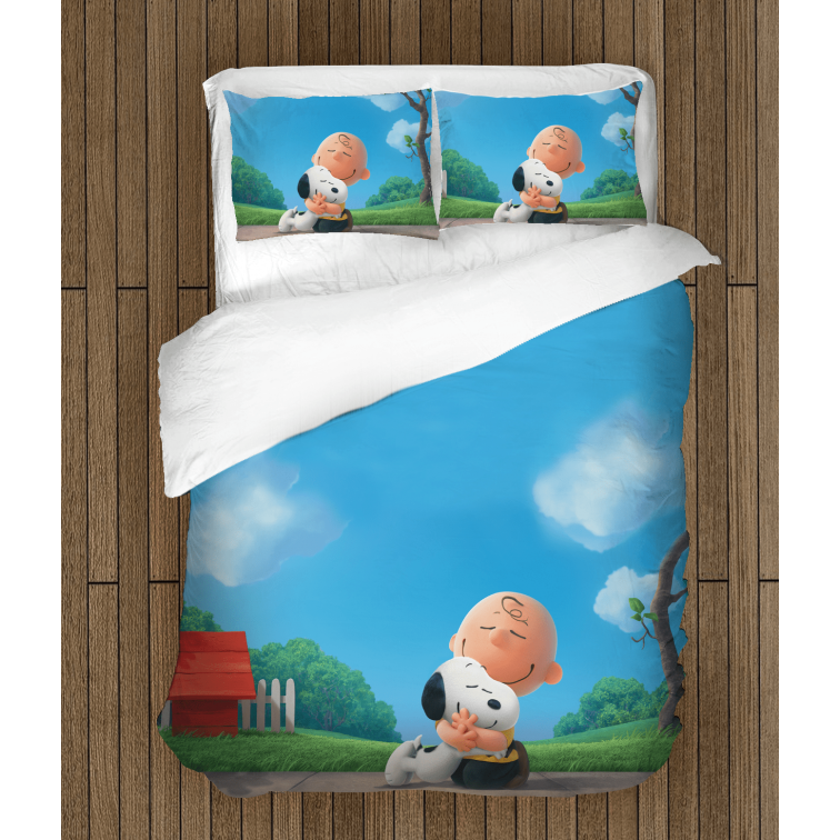Lenjerie de pat pentru copii Snoopy și Charlie Brown - The Peanuts Love