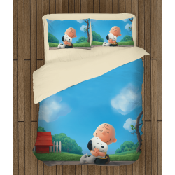 Lenjerie de pat pentru copii Snoopy și Charlie Brown - The Peanuts Love