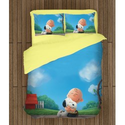 Lenjerie de pat pentru copii Snoopy și Charlie Brown - The Peanuts Love