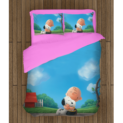 Lenjerie de pat pentru copii Snoopy și Charlie Brown - The Peanuts Love