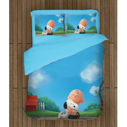 Lenjerie de pat pentru copii Snoopy și Charlie Brown - The Peanuts Love