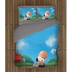 Lenjerie de pat pentru copii Snoopy și Charlie Brown - The Peanuts Love