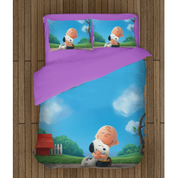 Lenjerie de pat pentru copii Snoopy și Charlie Brown - The Peanuts Love