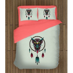 Set de pat modern cu bufniță Capcană de visuri - Dream Catcher