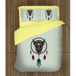 Set de pat modern cu bufniță Capcană de visuri - Dream Catcher