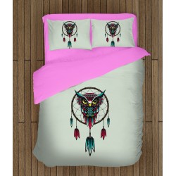 Set de pat modern cu bufniță Capcană de visuri - Dream Catcher