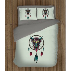 Set de pat modern cu bufniță Capcană de visuri - Dream Catcher