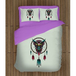 Set de pat modern cu bufniță Capcană de visuri - Dream Catcher