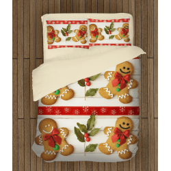 Lenjerie de pat cu motive de Crăciun Zâmbete de Crăciun- Christmas Smiles
