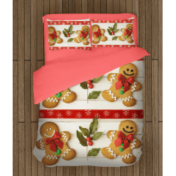Lenjerie de pat cu motive de Crăciun Zâmbete de Crăciun- Christmas Smiles