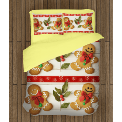 Lenjerie de pat cu motive de Crăciun Zâmbete de Crăciun- Christmas Smiles