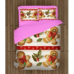 Lenjerie de pat cu motive de Crăciun Zâmbete de Crăciun- Christmas Smiles