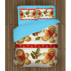 Lenjerie de pat cu motive de Crăciun Zâmbete de Crăciun- Christmas Smiles