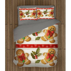 Lenjerie de pat cu motive de Crăciun Zâmbete de Crăciun- Christmas Smiles