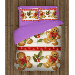 Lenjerie de pat cu motive de Crăciun Zâmbete de Crăciun- Christmas Smiles