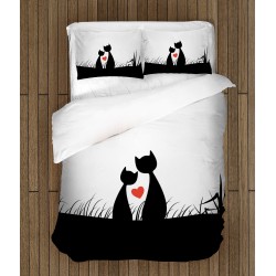 Lenjerie de pat Iubire de pisică - Cats Love