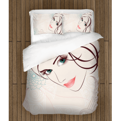 3D Lenjerie de pat de Lux Chip frumos - Beautiful Face
