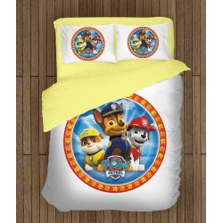 Lenjerie de pat pentru copii cu Patrula cățelușilor- Paw Patrol White