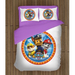 Lenjerie de pat pentru copii cu Patrula cățelușilor- Paw Patrol White