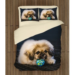 Set cearșafuri cu Pekingese Set cearșafuri cu Pekingese