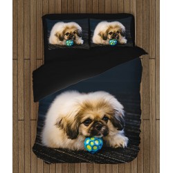 Set cearșafuri cu Pekingese Set cearșafuri cu Pekingese