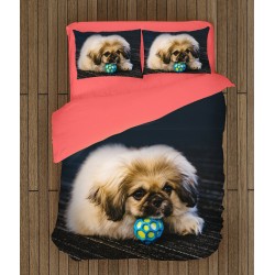 Set cearșafuri cu Pekingese Set cearșafuri cu Pekingese