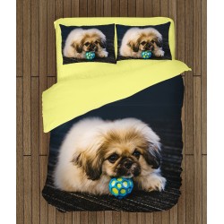 Set cearșafuri cu Pekingese Set cearșafuri cu Pekingese