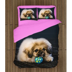 Set cearșafuri cu Pekingese Set cearșafuri cu Pekingese