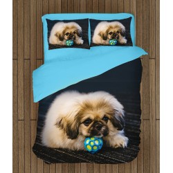 Set cearșafuri cu Pekingese Set cearșafuri cu Pekingese