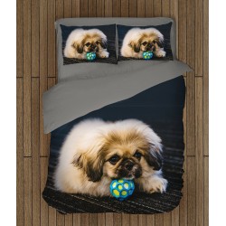 Set cearșafuri cu Pekingese Set cearșafuri cu Pekingese
