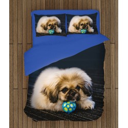 Set cearșafuri cu Pekingese Set cearșafuri cu Pekingese