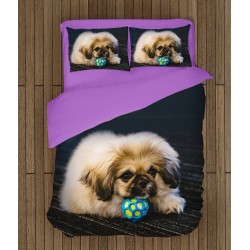 Set cearșafuri cu Pekingese Set cearșafuri cu Pekingese