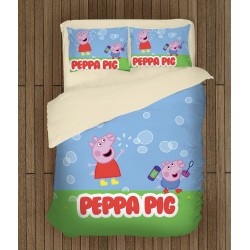 Lenjerie de pat pentru copii Purcelușa Peppa - Peppa Pig Bubbles